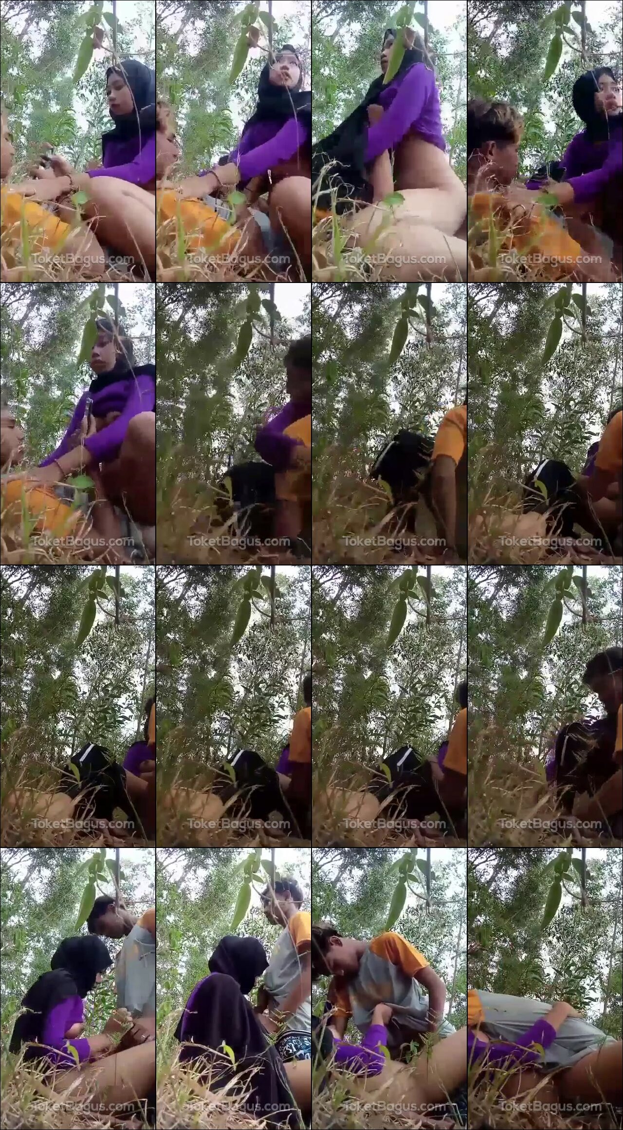 ABG Bocil Pakek Jilbab Ngewe Di Hutan